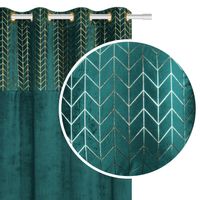 Zasłona gotowa na przelotkach NORD 140x250 półzaciemniająca turkusowa