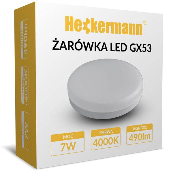 Żarówka Led Heckermann Gx53 7W Neutral zdjęcie 5
