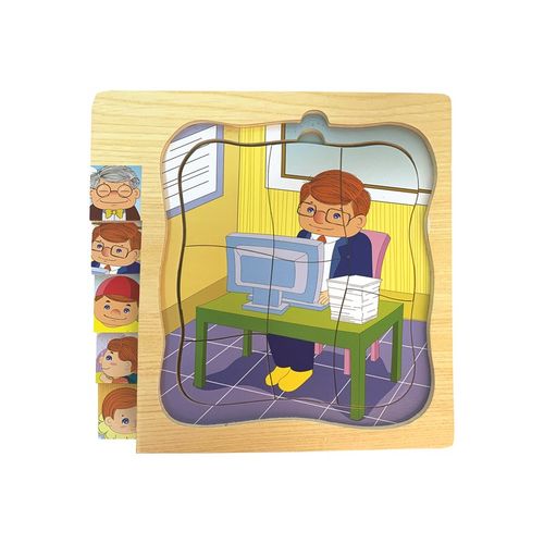 Top Bright - Puzzle warstwowe dziadek, okulary na Arena.pl