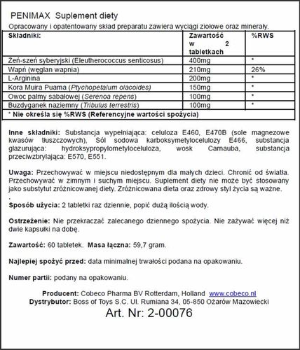 Supl.diety-Penimax (60 Pcs) Lavetra na Arena.pl