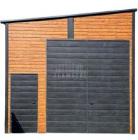 Garaż Blaszany Hala 4x8m Brama dwuskrzydłowa + 2x drzwi drewnopodobny TS827