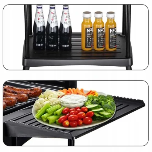 DUŻY GRILL ELEKTRYCZNY OGRODOWY STOJĄCY 2000W 2w1 na Arena.pl