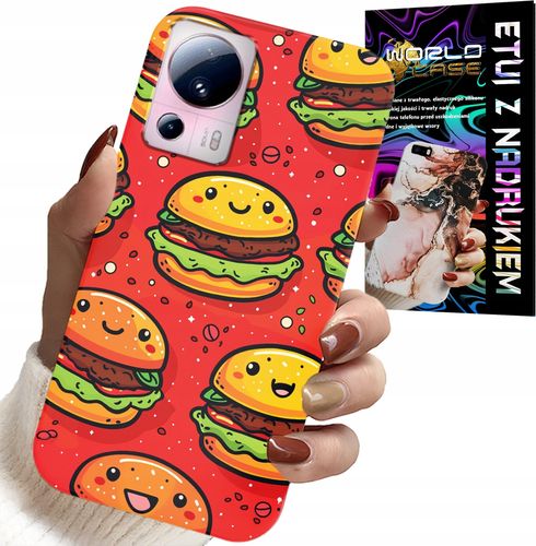 ETUI DO XIAOMI 13 LITE - SŁODKIE UŚMIECHNIĘTE BURGERY POKROWIEC na Arena.pl
