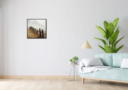 Plakat 50x50cm Spowity Mgłą na Arena.pl