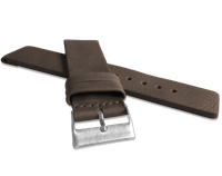 LAVVU Ciemnobrązowy gładki pasek PLAIN z luksusowej skóry Top Grain - 24