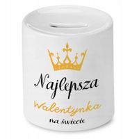 Skarbonka Prezent Walentynki Najlepsza Na Świecie Z Nadrukiem Ze Zdjęciem