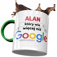 Kubek Zielony Dla Alana Kolegi Męża Na Prezent Z Nadrukiem Ze Zdjęciem