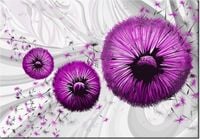 100 70CM OBRAZ PŁÓTNO FIOLETOWE DMUCHAWCE 2 PŁÓTNO RAMA