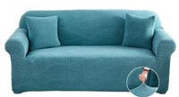 POKROWIEC NA SOFĘ KANAPĘ ELASTYCZNY WZORY 4OS TURKUSOWY 235-300 CM