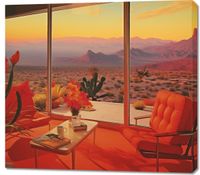 Obraz 100x90cm Posiedenie w Pustynnym Domu