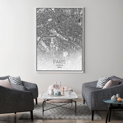 Deco Panel, Paryż plan miasta 80x120 na Arena.pl