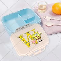 Uroczy kreskówkowy pojemnik na lunch dla dzieci SpongeBob, litera A-Z – HMBB1142