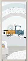 Naklejka samoprzylepna okleina na drzwi szafę meble DZIECIĘCE SAMOCHODZIK