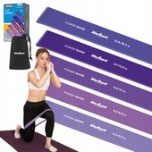 Zestaw 5 gum taśm do ćwiczeń treningu rehabilitacyjna fitness band Rebel