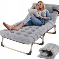 ŁÓŻKO z materacem podsuszką TURYSTYCZNE ŁÓŻKO SKŁADANE ŁÓŻKO POLOWE WYGODNE