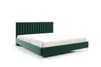 Zielone łóżko tapicerowane LILY / R38 180x200 cm