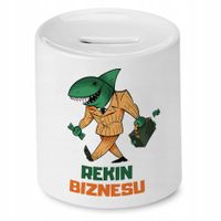 Skarbonka Dla Kierownika Rekin Biznesu Prezent Z Nadrukiem Ze Zdjęciem