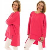 F517 Luźna BLUZA z przeszyciami KOLORY