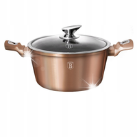 GARNEK MARMUROWY z pokrywką 30CM 8L indukcja gaz