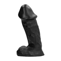 domestic partner war head black - anatomiczny model z dużą głowicą, czarny