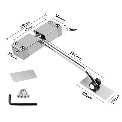 Metalowy Domykacz Drzwi Heckermann Jybmq08 Srebrny na Arena.pl