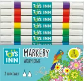 Toys Inn: Markery Akrylowe - Dwie Końcówki 12 Szt