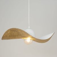 Zwis nad blat KAPELLO metalowy kapelusz do kuchni biały złoty