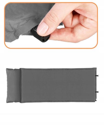 MATA SAMOPOMPUJĄCA KARIMATA 186x53cm Z PODUSZKĄ GRUBA Z POKROWCEM MATERAC na Arena.pl