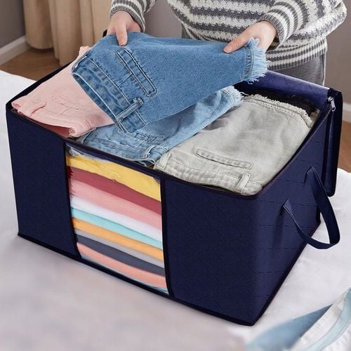 4x ORGANIZER POKROWIEC TORBY DO PRZECHOWYWANIA UBRAŃ POŚCIELI PREMIUM na Arena.pl