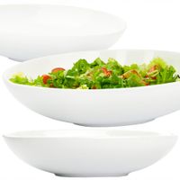 MISKA OWALNA PORCELANOWA SALATERKA NA SAŁATKI SURÓWKI PRZEKĄSKI BIAŁA 16 CM