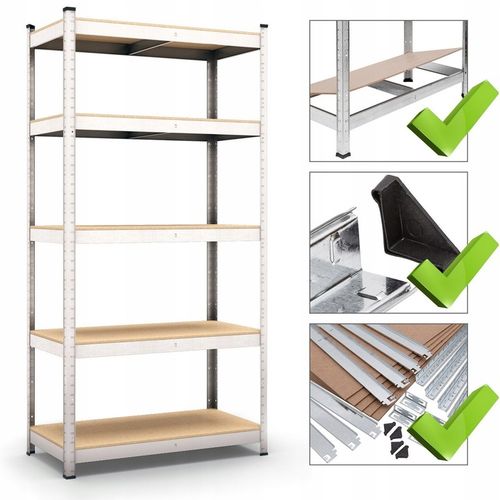 Regał metalowy MALOWANY 180x75x40 175kg/5p TM SMART REGALY na Arena.pl