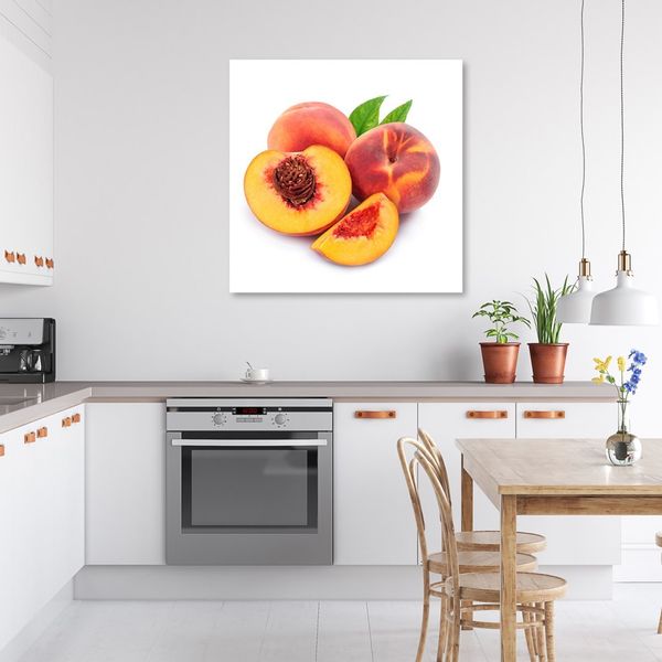 Emaga Obraz na płótnie, Owoce brzoskwinia - 40x40 zdjęcie 2