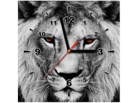 30X30CM ZEGAR LWIE SPOJRZENIE OBRAZ DREWNO