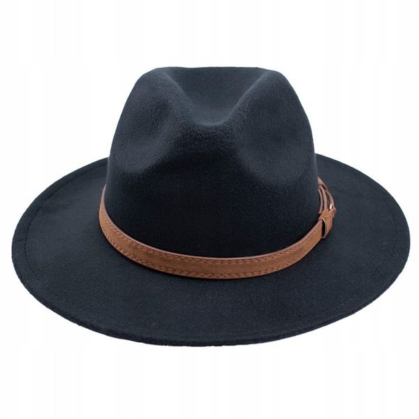 KAPELUSZ PANAMA fedora elegancki filcowy zdjęcie 9