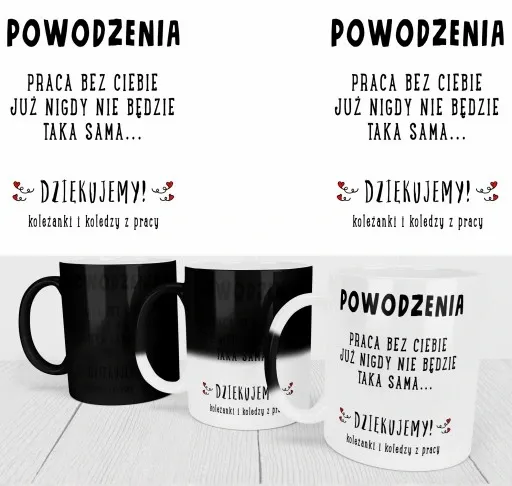 MAGICZNY KUBEK DLA PRACOWNIKÓW DO PRACY NA ODEJŚCIE Z PRACY ŚMIESZNY NADRUK zdjęcie 8