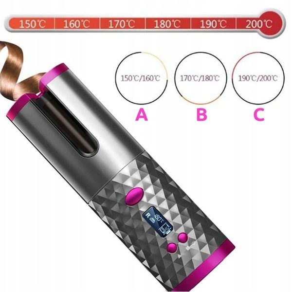 Lokówka automatyczna BEZPRZEWODOWA do włosów loków STYLIZACJI obrotowa LCD zdjęcie 14