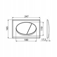 Przycisk spłukujący do WC Alcadrain / Alcaplast / Delfin M70 biały