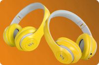 BEZPRZEWODOWE SŁUCHAWKI NAUSZNE ŻÓŁTE SKŁADANE BLUETOOTH V5.3 Z MIKROFONEM