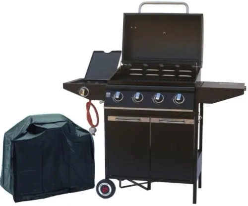 GRILL GAZOWY WÓZEK 4.1 (14,8 KW) Z RUSZTEM ŻELIWNYM + POKROWIEC na Arena.pl