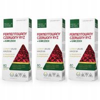 3x Fermentowany Czerwony Ryż + Karczoch 80K Medica Herbs Cholesterol Serce