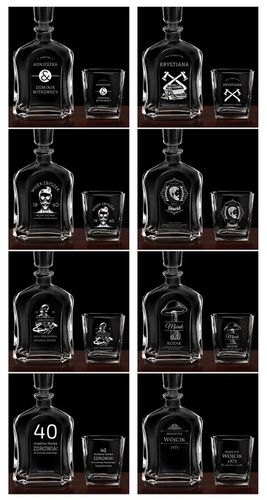 Karafka z Grawerem ze Szklankami Prezent dla Faceta Niego na 50 Urodziny na Arena.pl