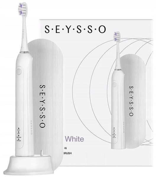 Szczoteczka soniczna SEYSSO Carbon Basic Biała zdjęcie 2