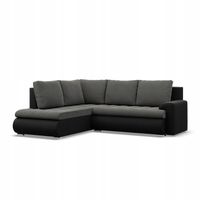 NAROŻNIK FORESTA XL POPIEL CZARNY KANAPA Rozkładana Rogówka Wygodna