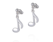 kolczyki pojedyncze nutki z kolekcji basic aria martelle (p24/nut/06ag)