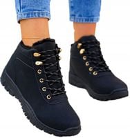 Ocieplane Sportowe Botki Trapery Buty Śniegowce Black 36 P2