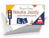 Wizytówki reklamowe firmowe 200 szt różne wzory NAUKA JAZDY
