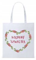Torba Biała Eco Shopper Dla Szwagra Prezent Z Nadrukiem Ze Zdjęciem