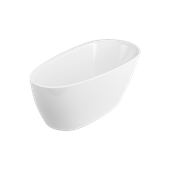 Olia 2.0 wanna owalna 150x73 cm wolnostojąca, biały połysk