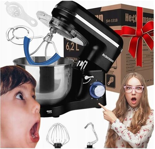 ROBOT KUCHENNY PLANETARNY MIKSER WIELOFUNKCYJNY 2200W HECKERMANN MISA 6,2L na Arena.pl