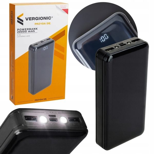 POWERBANK 20000 mAh 2,1A + LATARKA LED zdjęcie 3